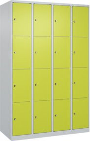 C+P Schließfachschrank Classic PLUS mit 4 Abteilen in Viridingrün, H x B x T: 185 x 120 x 50 cm - Bild 1