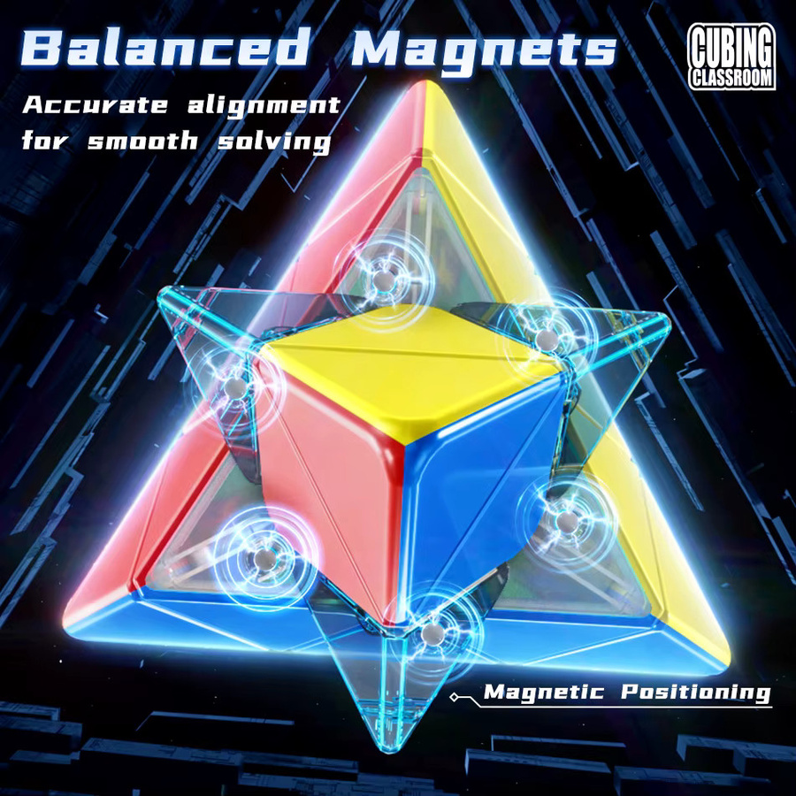 MoYu Meilong Pyraminx V2, Pyramiden-Zauberwürfel, Stickerfrei, Macaron - Bild 4