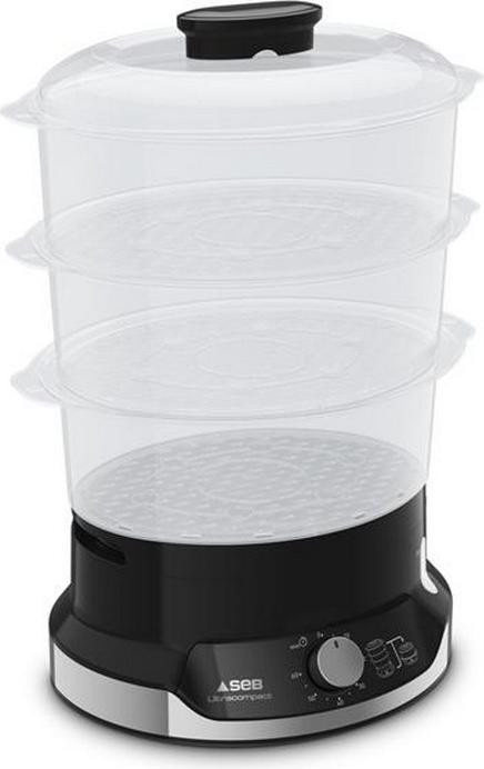SEB Dampfgarer VC204800 mit 3 Körben, Schwarz, 9 l, 800 W - Bild 1