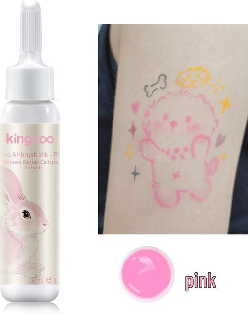 GlowEssence Airbrush-Tattoo-Farbe, rosa, 30 ml, Unisex - Bild 1