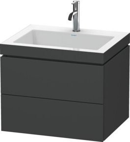 Duravit L-Cube Waschtischunterschrank c-bonded, Wandhängend, Grau Matt, B/T/H: 60 x 48 x 50 cm - Bild 1