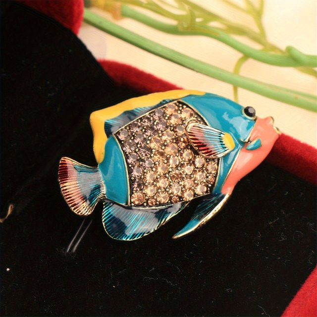 QATT Brosche, Clownfisch-Design, Bunt, Kristall, Unisex - Bild 1