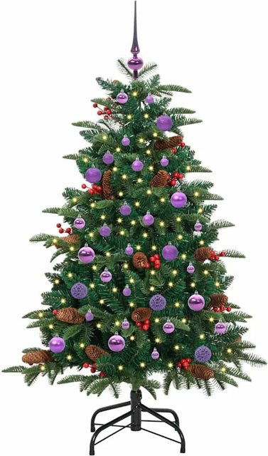 vidaXL Künstlicher Weihnachtsbaum mit 150 warmweißen LEDs in Grün, Höhe: 150 cm - Bild 1