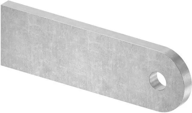 FeNau Anschweißlasche aus Stahl in Silber mit Rundloch Ø 9 mm, B/H/T: 100 x 30 x 6 mm - Bild 1