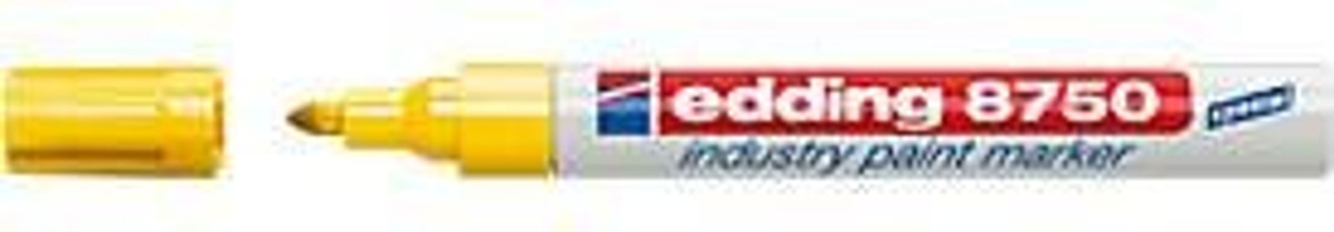 Edding Industrie-Lackmarker 8750 Permanent Marker Gelb mit Bullet-Spitze - Bild 2