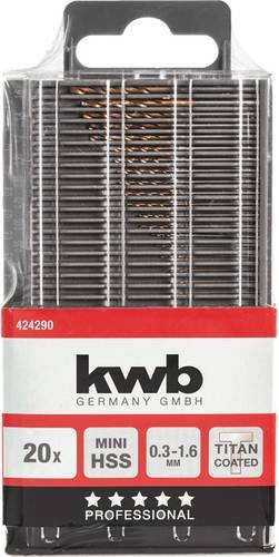 Kwb 20-teiliges HSS Titan Metall-Spiralbohrer-Set in Silber - Bild 1