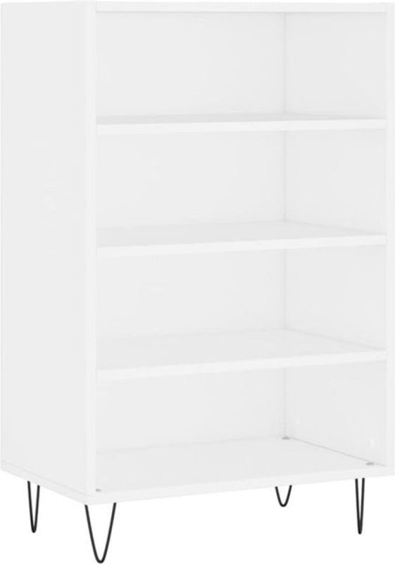 Modernes Highboard Vidaxl aus Holzwerkstoff und Metall in Weiß, B/T/H: 57 x 35 x 90 cm - Bild 1
