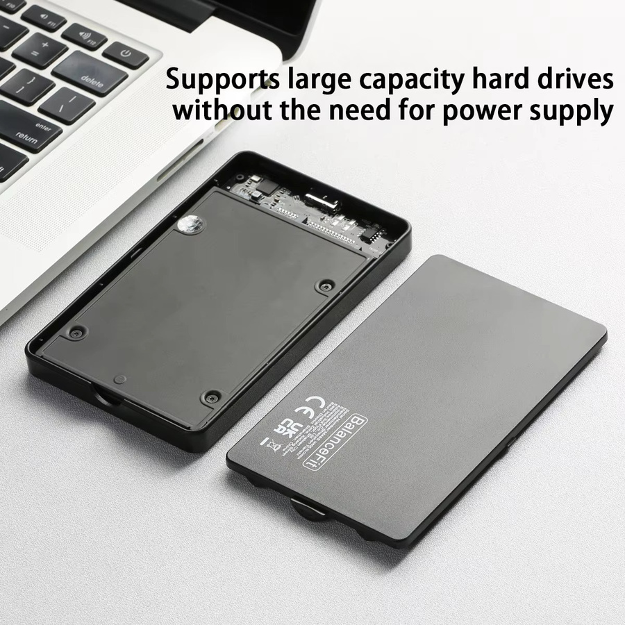 Congdi Externes 2,5-Zoll-Festplattengehäuse mit USB 3.0 und USB-C auf SATA III für SSD und HDD inklusive UASP-Unterstützung - Bild 3