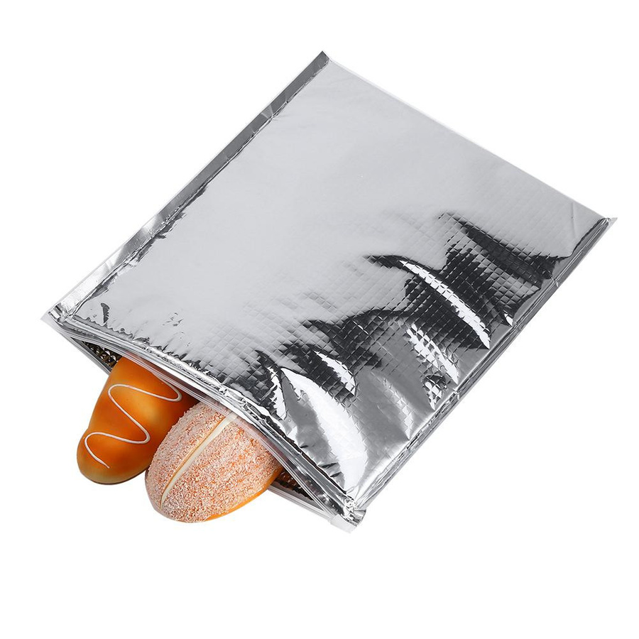 TOMTOP JMS 5er Set Thermische Isolierbeutel zur Lebensmittelaufbewahrung in Silber, B: 35 cm, H: 40 cm - Bild 2