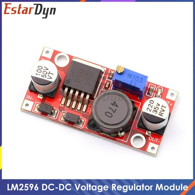 Estardyn DC-DC LM2596 Step-Down-Stromversorgungsmodul in Rot, 3,2-40V auf 1,2-35V 3A mit TDK-Induktor für DIY-Projekte - Bild 1