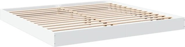 vidaXL Bettgestell aus Holzwerkstoff in Weiß, Modernes Design ohne Matratze, B/T/H: 180 x 200 x 183 cm - Bild 1