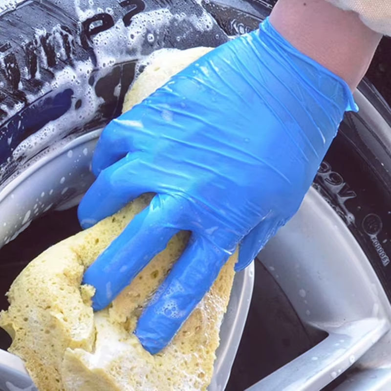 INMAICH Einweg Nitrilhandschuhe Blau 4mil Dicke für Industrie und Mechaniker - Bild 3