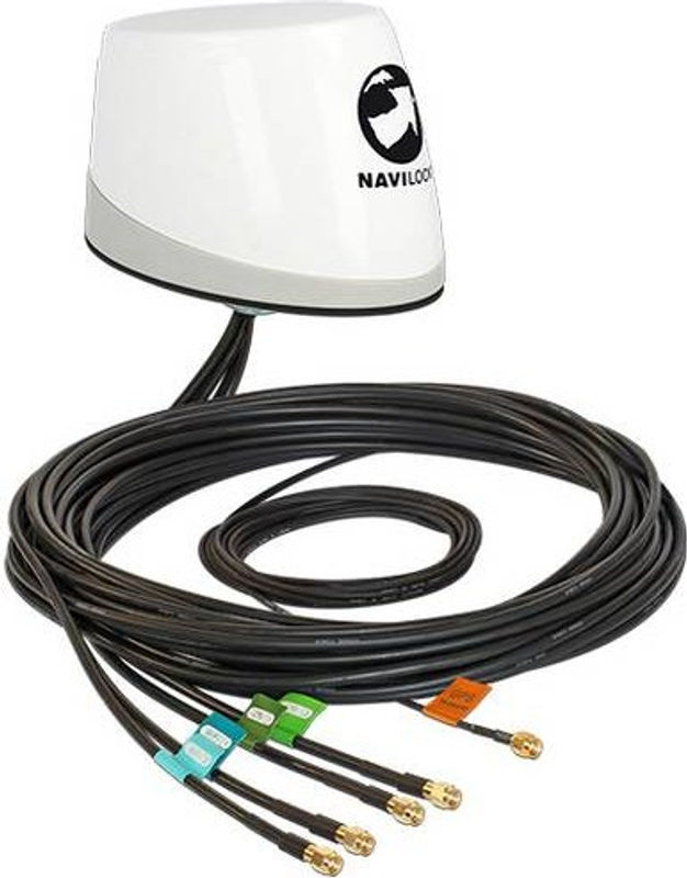 Delock Navilock NL-400 Multiband GNSS LTE-MIMO WLAN-MIMO Antenne in Weiß für die Outdoor-Dachmontage mit 5 x RP-SMA Anschlüssen - Bild 2