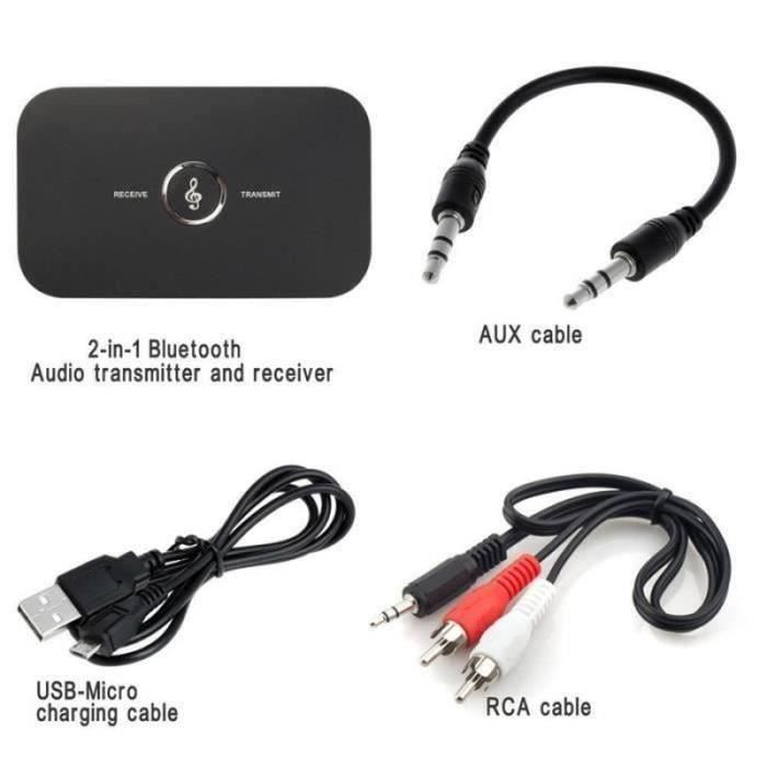 Musou 2-in-1 Bluetooth 4.0 Audio-Adapter Sender und Empfänger mit 3,5 mm Klinkenanschluss in Schwarz - Bild 2