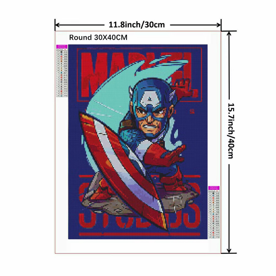 KAYOU Marvel Superhelden 5D DIY Diamantmalerei Mosaik Set für Kinder in Multicolor - Bild 2