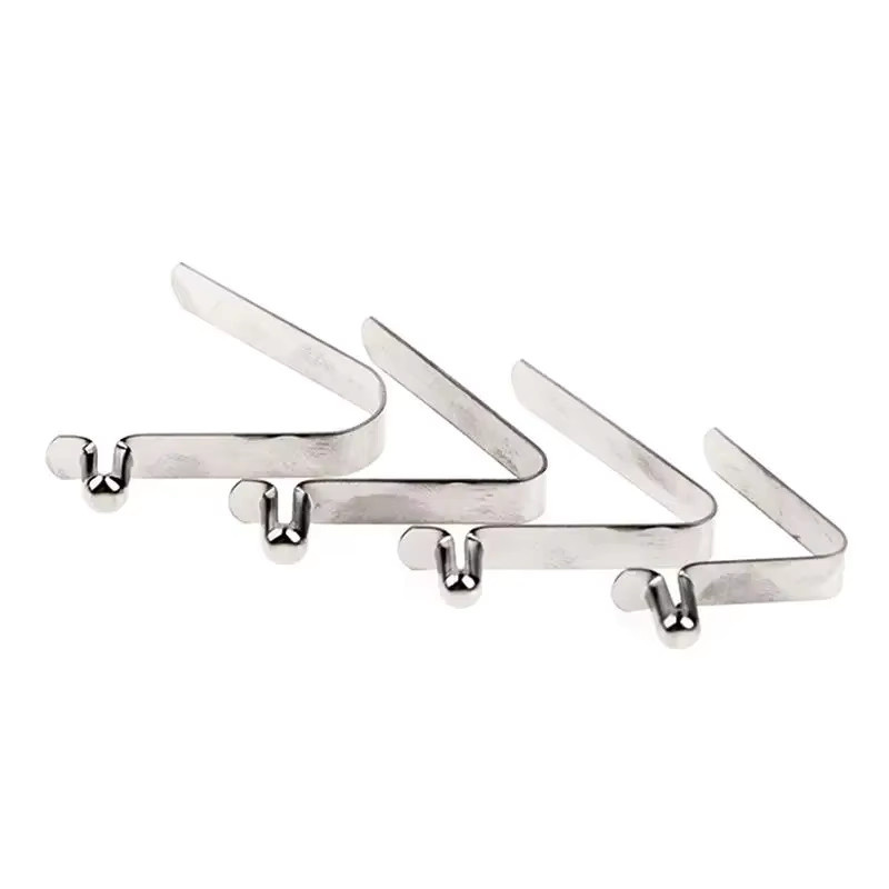 HUXUAN 10er Set Snap Locking Clips für Kajakpaddel und Zeltstangen in Silber, Durchmesser 5-5,5 mm - Bild 1