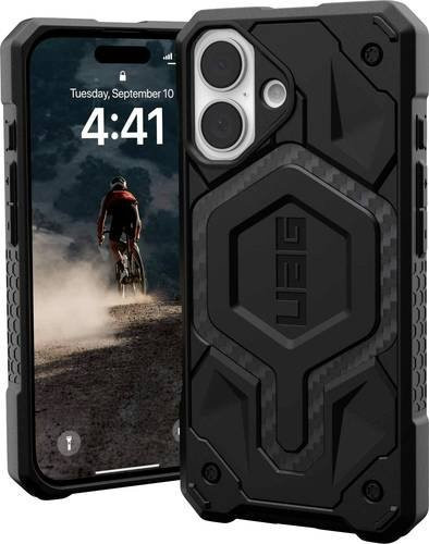 Urban Armor Gear Monarch Case Backcover für Apple iPhone 16 in Black mit Carbon-Design und induktivem Laden - Bild 1