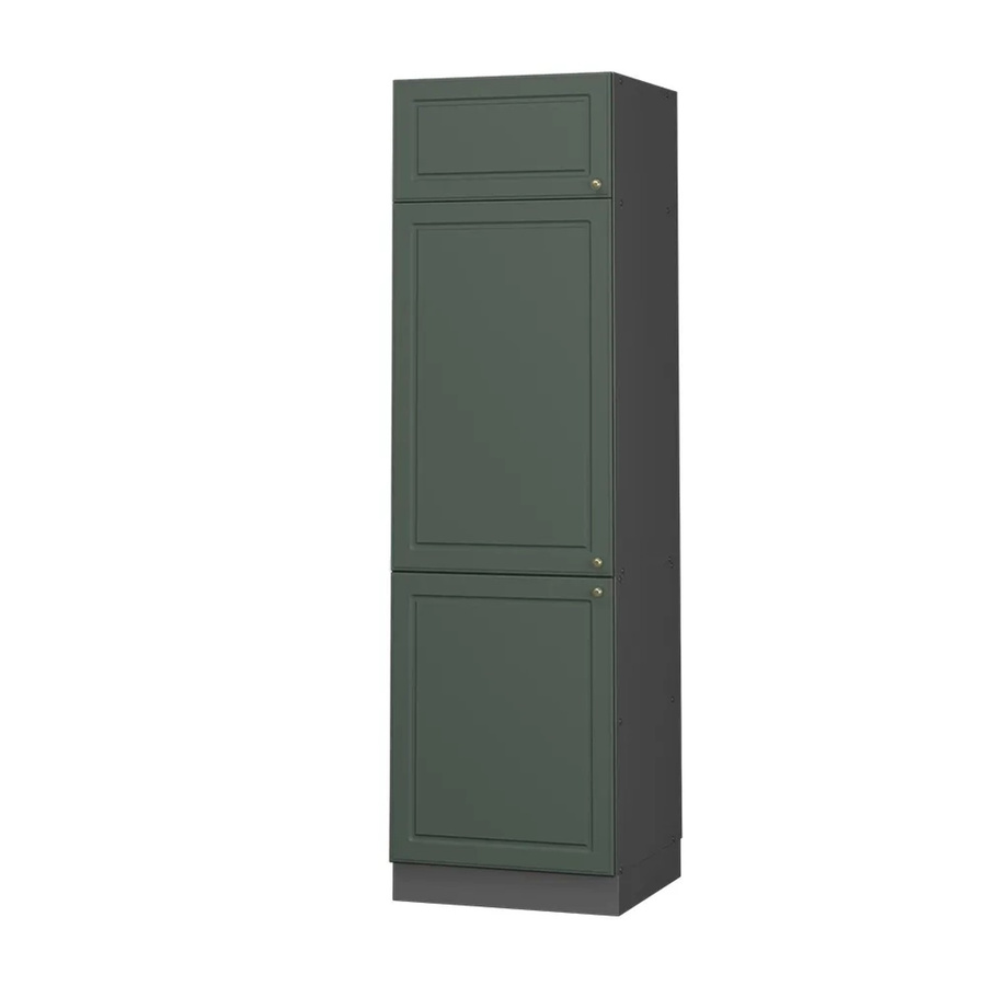 Vicco Fame-Line Kühlumbauschrank Hochschrank für die Küche in Grün-Gold und Anthrazit im Landhausstil, B/T/H: 60 x 58 x 206,8 cm - Bild 2