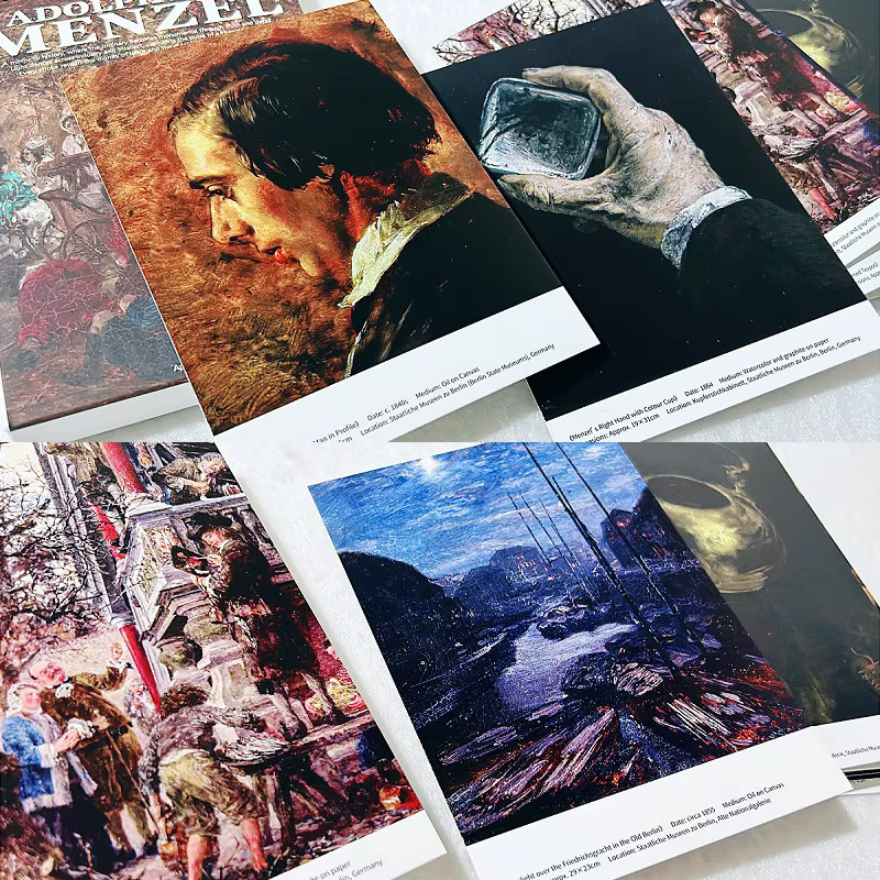 30-teiliges Adolph Von Menzel Ölgemälde-Postkarten-Set aus Papier in Multicolour - Bild 2