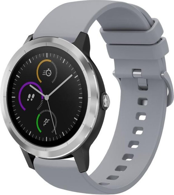 Uhrenarmband Silikon, 20 mm, dunkelgrau, Unisex - Bild 1