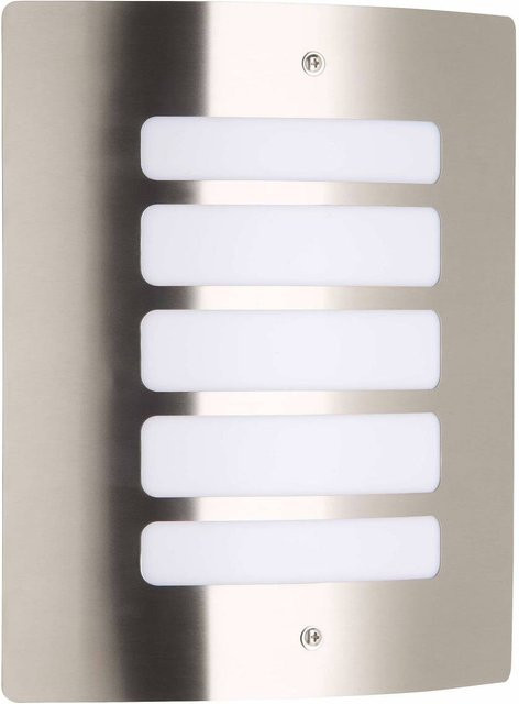 Brilliant Todd Außenwandleuchte aus Edelstahl in Silber, IP44 spritzwassergeschützt, E27 Fassung für bis zu 60W - Bild 1