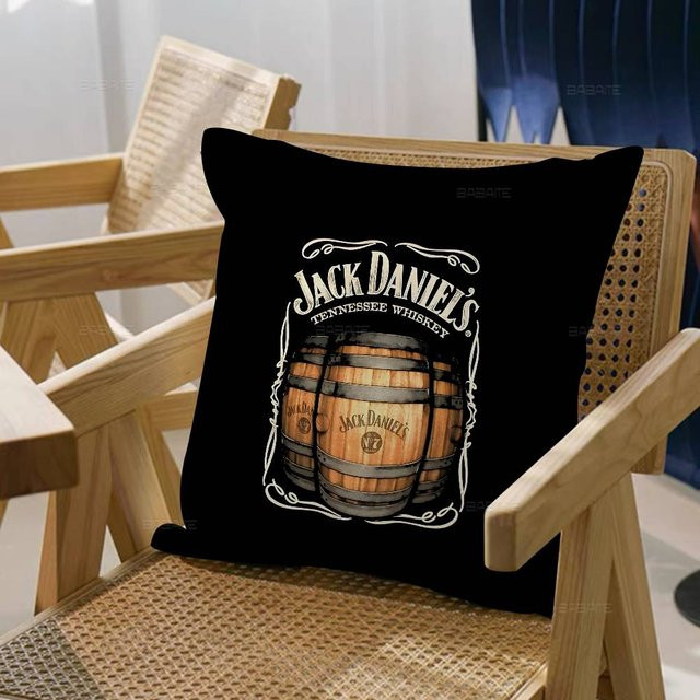 JMG Clothing Kissenbezug mit Whiskey-Logo in Schwarz, B/B: 30 x 30 cm - Bild 1