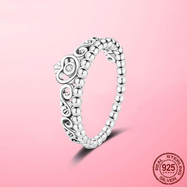 Allbestart Ring Prinzessin Krone, 925 Silber, Zirkonia, Damen - Bild 1