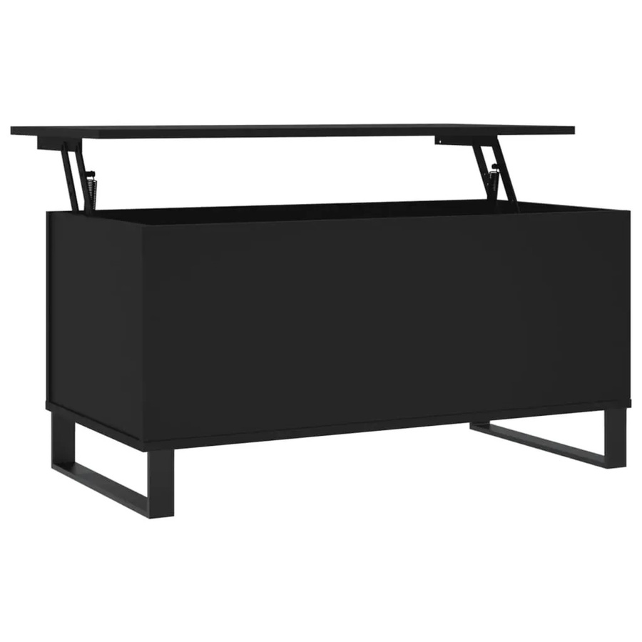 vidaXL Couchtisch Schwarz Modern mit Lift-up Top aus Holzwerkstoff und Metall B/T/H: 90 x 44,5 x 45 cm - Bild 2