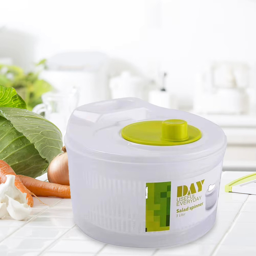 Salatspinner APWIKOGER in Weiß aus Kunststoff zum Waschen und Trocknen von Gemüse - Bild 2