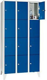 Schäfer Shop Wertfachschrank in Enzianblau mit 3 Abteilen, 12 Fächern und Sicherheitszylinderschloss, Breite: 30 cm - Bild 1