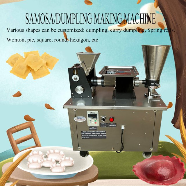 LEWIAO Automatische Teigtaschen-Maschine aus Edelstahl in Silber für Gyoza, Ravioli, Pelmeni und Empanadas - Bild 1