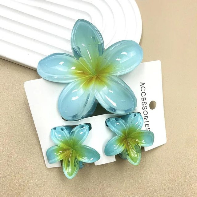 YULIN Haarspangen Blume, Bunt Farbverlauf, Damen, Mädchen - Bild 1