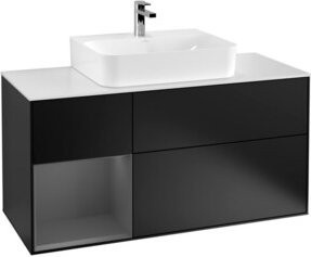 V&B Waschtischunterschrank Finion Wandbeleuchtung Blau Lackiert B: 120 cm, T: 50,1 cm, H: 50,1 cm - Bild 1