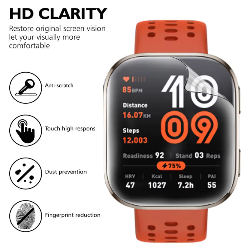 Hydrogel Schutzfilm für Amazfit Bip 6, Bip 5, Bip 3 Pro und Bip U Pro, transparent - Bild 2