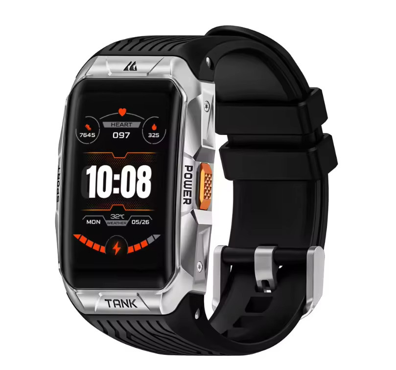 KOSPET TANK X2 Smartwatch für Herren mit 1,64 Zoll AMOLED Display, IP69K wasserdicht, Bluetooth-Anrufe und 170 Sportmodi in Schwarz oder Silber - Bild 4