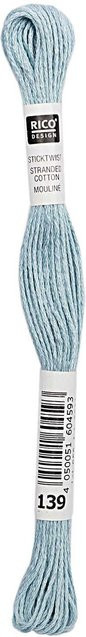 Rico Design Sticktwist aus Baumwolle in Ozean Blau, 8m - Bild 1