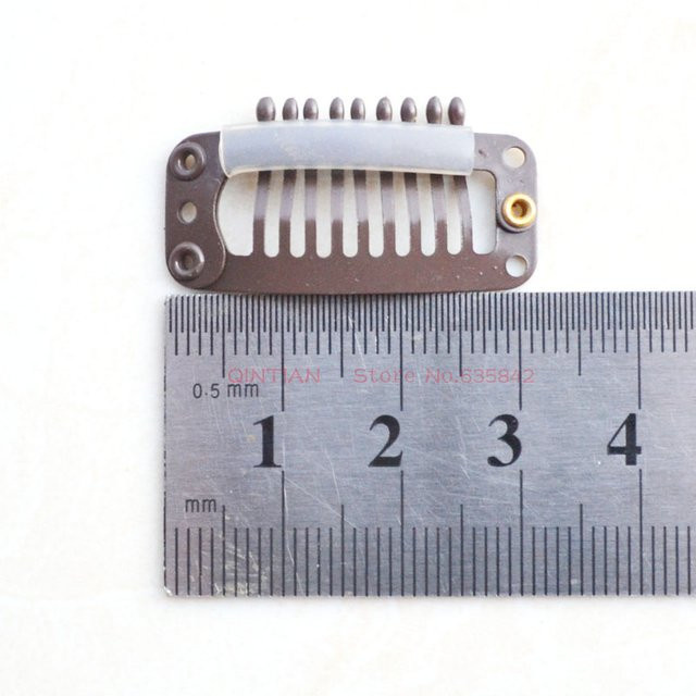 jeedou Haarverlängerungs Clips, 100 Stück, Tropfenform, Edelstahl, 3,2 cm - Bild 1