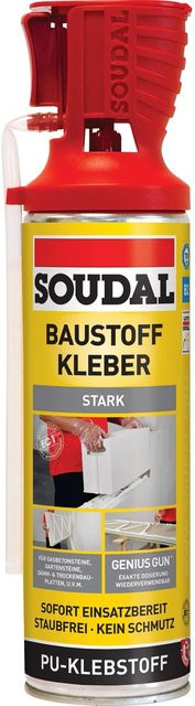 Soudal B2 Genius Baustoffkleber Polyurethan in Beige, 500 ml - Bild 1