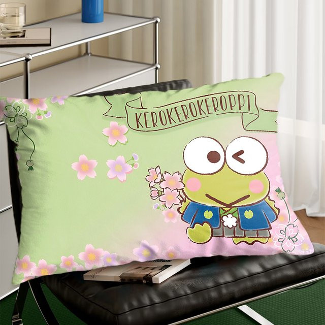 MINISO Kawaii Keroppi Zierkissenbezug Weihnachten, Farbe: Grün, Breite: 30 cm, Höhe: 30 cm - Bild 1
