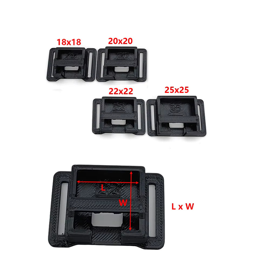 PHISITAL GPS-Modulhalterung aus 3D-gedrucktem TPU in Schwarz zur Befestigung an der Batterie für RC FPV Drohnen - Bild 3