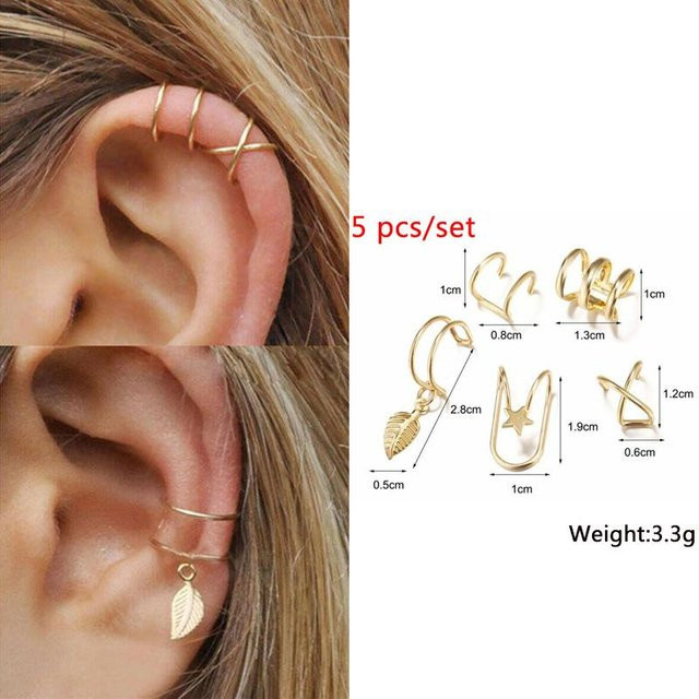 Ohr Manschette, Edelstahl, Gold, Damen - Bild 1