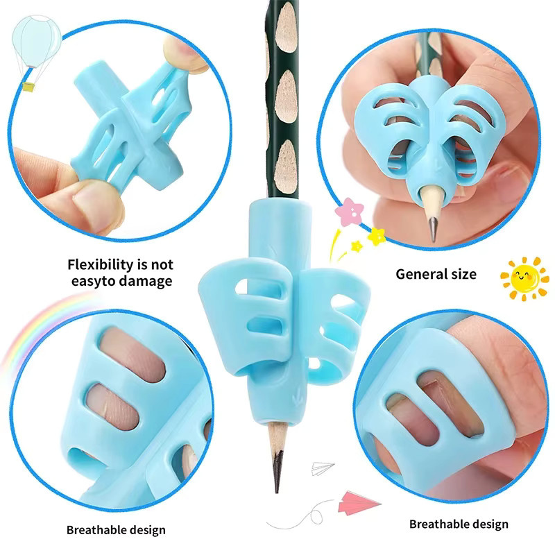 Deli Silikon Schreibstift-Stifthalter Haltungsorthese für Kinder und Studenten zur Unterstützung beim Schreiben und Lernen - Bild 2