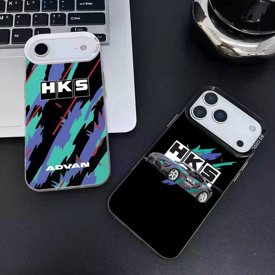 Sportwagen h-HKS JDMlogo Handyhülle für Apple iPhone 12 13 14 15 16 17 Pro Max Plus mit Plating-Schutz in Multicolour - Bild 2