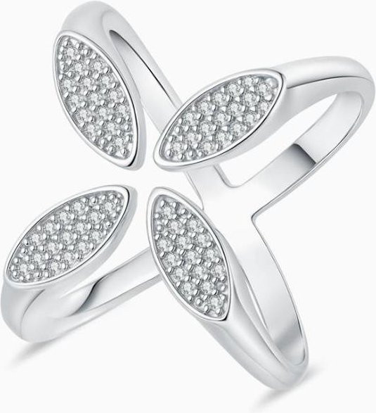 YIRAN Jewelry Ring, Schmetterling, Zirkonia, Kupfer, Weiß, Damen - Bild 1