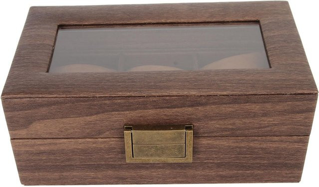 Neoglint Uhren-Ausstellungsbox Holz, 3 Steckplätze, Herren - Bild 1