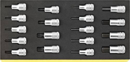 Stahlwille TCS 54/54TX/18 Steckschlüsseleinsatz in Silber und Gelb, B/T/H: 18,0 x 35,0 x 4,0 cm - Bild 1