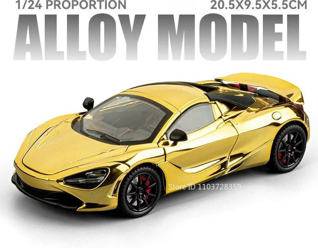 Linyi toy car 720S Senna Modell, Sportwagen, 1:24, Metall Druckguss, mit Licht und Sound, ab 14 Jahren - Bild 1