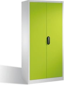 C+P Aktenschrank Acurado mit Drehtüren, 5 Ordnerhöhen, Stahl, lackiert, Farbe: Front Viridingrün, Korpus Lichtgrau, H x B x T: 195 x 93 x 50 cm - Bild 1