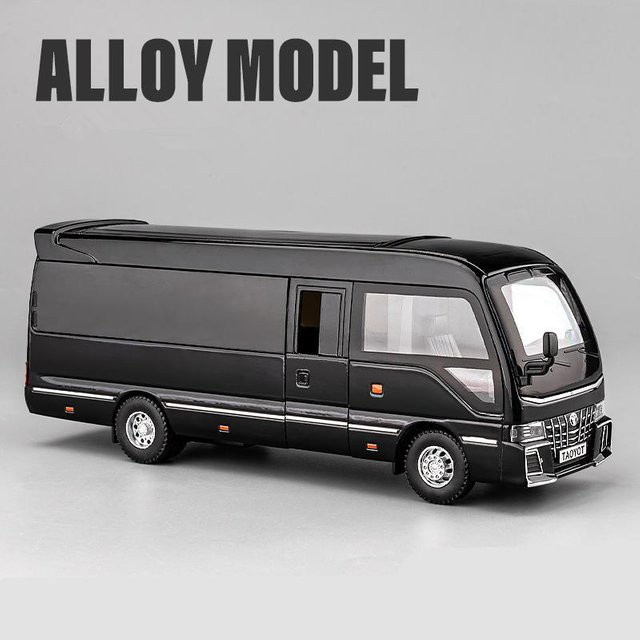 Linyi toy car Geschäftsbus, Automodell, 1:32, Metall, mit Ton und Licht - Bild 1