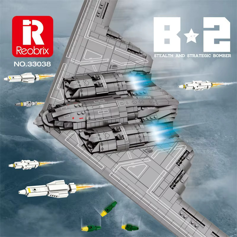 Reobrix B2 Bomber Stealth Flugzeug, Bausteine, 2063 Teile - Bild 2